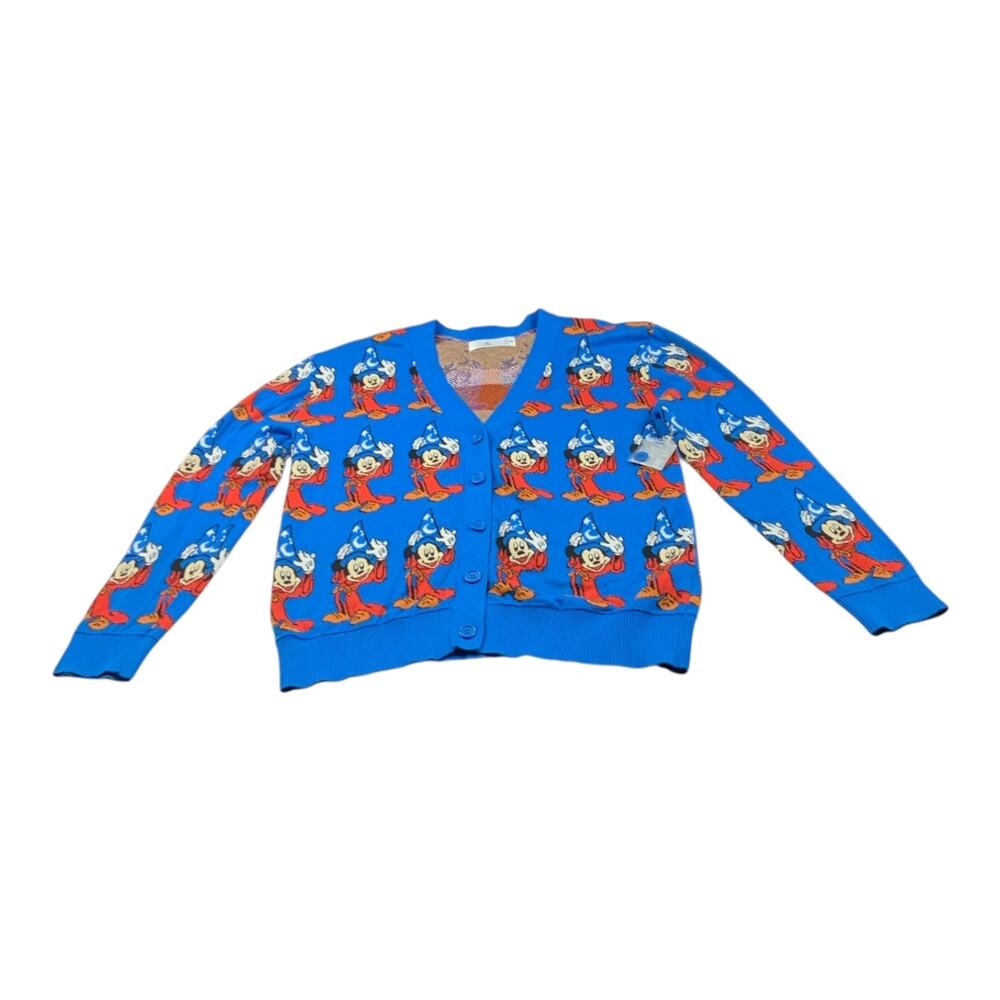 Disney Mickey Mouse Fantasia Cardigan US XL Wizard Sorcerer 80th Anniversary NWT - Picture 2 of 11